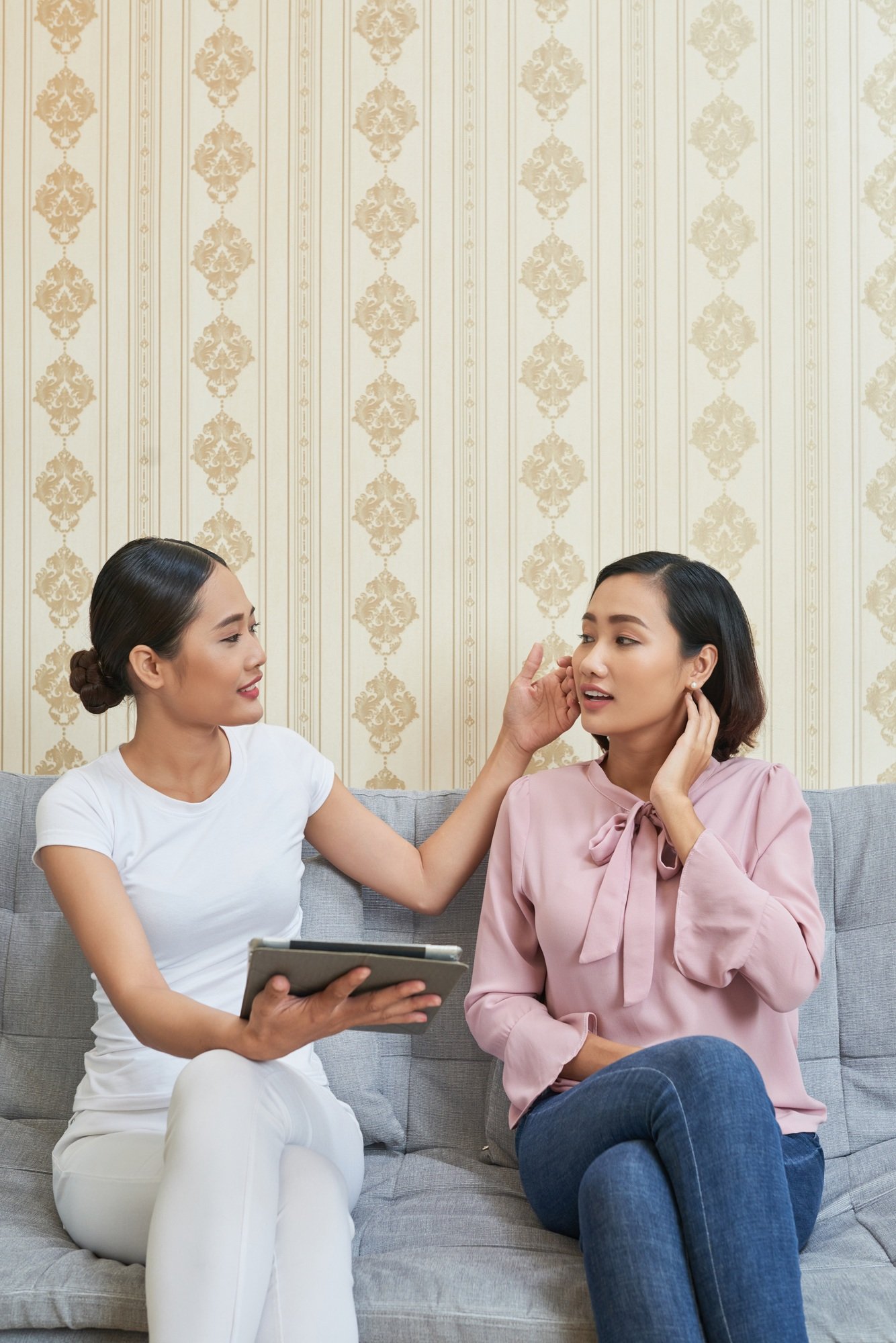 Professional Beautician Consulting Woman